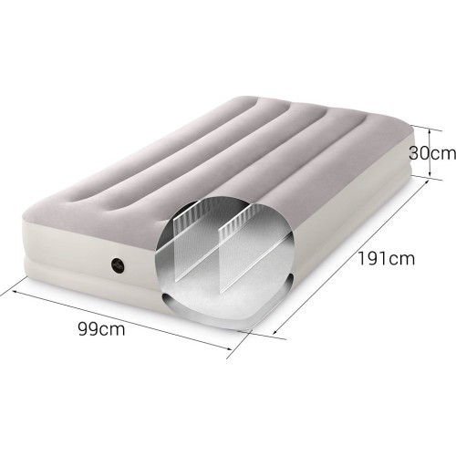 Inflatable mattress for sleeping 191x99x30 cm single person with USB pump INTEX 64177