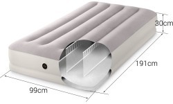 Inflatable mattress for sleeping 191x99x30 cm single person with USB pump INTEX 64177