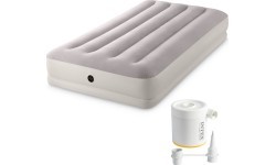 Pripučiamas vienvietis čiužinys su USB pompa INTEX 64177, 191x99x30 cm