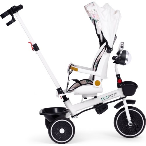 Children's tricycle stroller swivel seat pusher canopy ECOTOYS