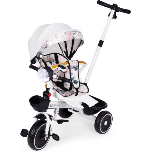 Children's tricycle stroller swivel seat pusher canopy ECOTOYS