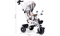 Детский трёхколёсный велосипед с поворотным сиденьем, ручкой и тентом ECOTOYS