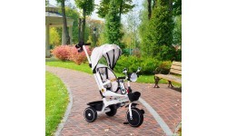 Детский трёхколёсный велосипед с поворотным сиденьем, ручкой и тентом ECOTOYS