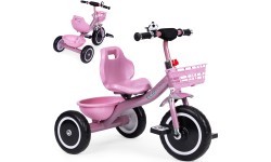 Tricycle tricycle non-slip handles bell basket pink ECOTOYS