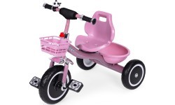 Tricycle tricycle non-slip handles bell basket pink ECOTOYS