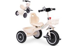 Tricycle tricycle non-slip handles bell basket beige ECOTOYS