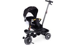 Children's tricycle stroller swivel seat pusher black ECOTOYS