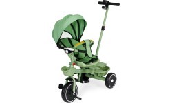 Tricycle stroller tricycle 2-in-1 swivel seat folding canopy green - ECOTOYS