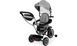 Triratukas-vežimėlis 2-in-1 ECOTOYS, sukioji sėdynė, sudedamas stogelis, pilkas