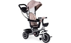 Tricycle stroller 2-in-1 swivel seat folding canopy - beige ECOTOYS