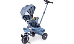 Tricycle stroller tricycle 2-in-1 swivel seat folding canopy blue - ECOTOYS