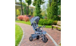 Triratukas-vežimėlis 2-in-1 sukamoji sėdynė sulankstomas stogelis mėlynas - ECOTOYS