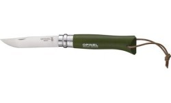 Нож Opinel Colorama 08 Inox Grab Khaki с ремешком