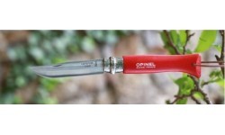 Knife Opinel Colorama 08 Inox Grab Red With a Strap