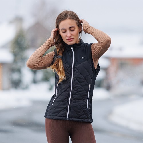 Женский жилет с подогревом inSPORTline WARMher - Чёрный