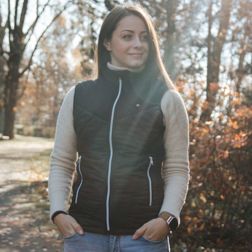 Moteriška šildoma liemenė inSPORTline WARMher - Juoda