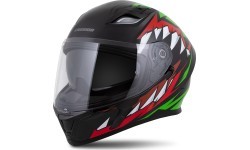 Мотошлем Cassida Orbit StriX красный/зеленый/серый/белый/черный