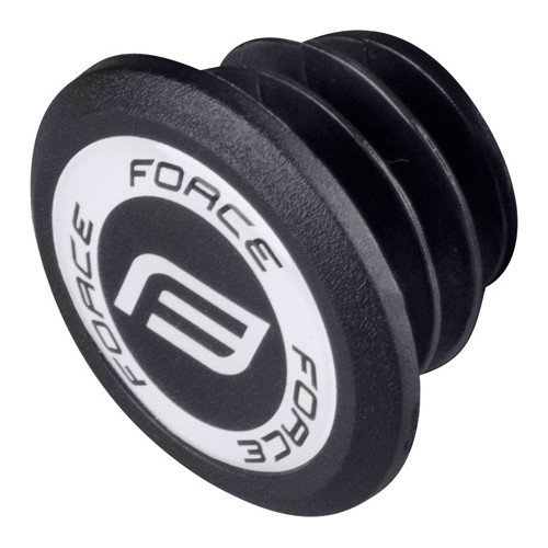 Handlebar Bar End Plugs FORCE, pair (black/white)