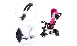 Triratukas su pasukama sėdyne Eco Toys, rožinis