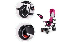 Triratukas su pasukama sėdyne Eco Toys, rožinis