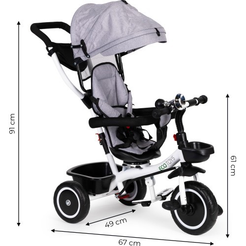 Triratukas su pasukama sėdyne Ecotoys