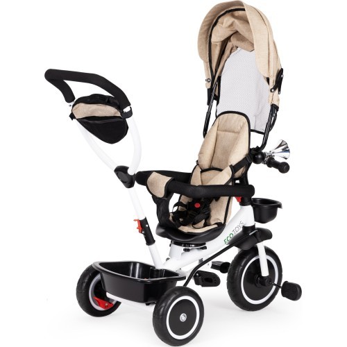 Tricycle - Stroller with Rotating Seat Eco Toys, Beige