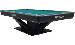 Biliardo stalas Rasson Victory III, Pool, juodas, CLUB dydžio luzos, 8 pėdų, Simonis 760 mėlynai žalias