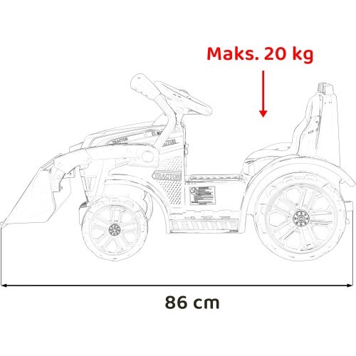 Электромобиль экскаватор-трактор G320, синий