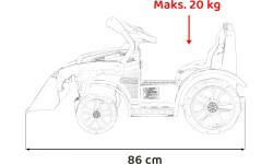 Vaikiškas ekskavatorius-traktorius G320, mėlynas