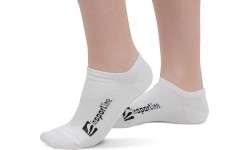 Bambukinės kojinės iki kulkšnies inSPORTline Silvatic Ankle AG+ antibakterinės, 3 poros - Balta