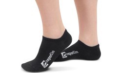 Бамбуковые носки до щиколотки inSPORTline Silvatic Ankle AG+ антибактериальные, 3 пары - Чёрный