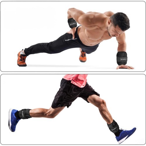 Reguliuojami kulkšnių ir riešų svarmenys ONK HMS - 0.5kg - ONK ADJUSTABLE ANKLE AND WRIST WEIGHTS HMS