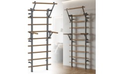 Gimnastikos sienelė inSPORTline Wootaline 199 x 80 cm su skersiniu ir lygiagretėmis, pilka