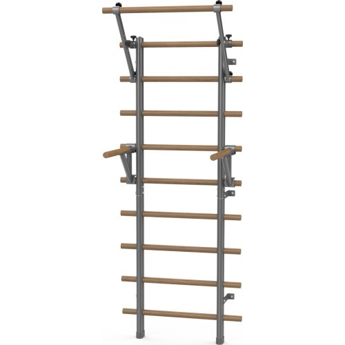 Gimnastikos sienelė inSPORTline Wootaline 199 x 80 cm su skersiniu ir lygiagretėmis, pilka