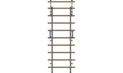 Wall Bars inSPORTline Wootaline 199 x 80 cm w/ Pull-Up Bar & Parallel Bars, Gray