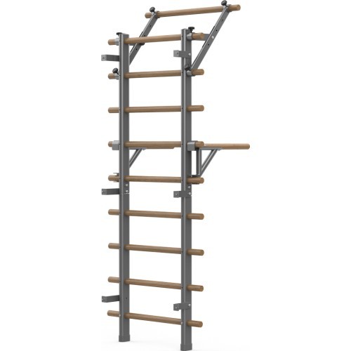 Gimnastikos sienelė inSPORTline Wootaline 199 x 80 cm su skersiniu ir lygiagretėmis, pilka