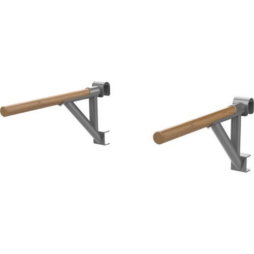 Wall Bars inSPORTline Wootaline 199 x 80 cm w/ Pull-Up Bar & Parallel Bars, Gray