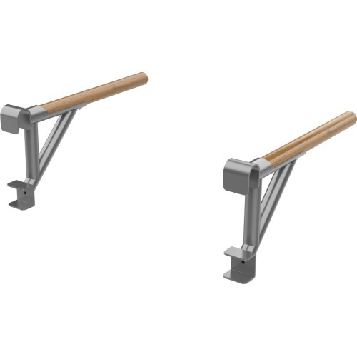 Gimnastikos sienelė inSPORTline Wootaline 199 x 80 cm su skersiniu ir lygiagretėmis, pilka