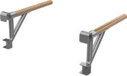Gimnastikos sienelė inSPORTline Wootaline 199 x 80 cm su skersiniu ir lygiagretėmis, pilka