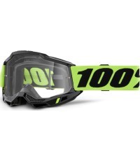 Motokroso akiniai 100% Accuri 2 - Geltona, skaidrus pleksis