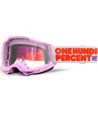Motocross Goggles 100% Accuri 2 - Hundreds Pink, Clear Plexi
