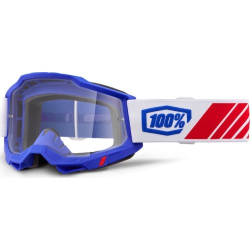 Motocross Goggles 100% Accuri 2 - Kolby Blue, Clear Plexi
