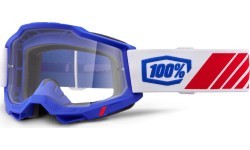 Motocross Goggles 100% Accuri 2 - Kolby Blue, Clear Plexi