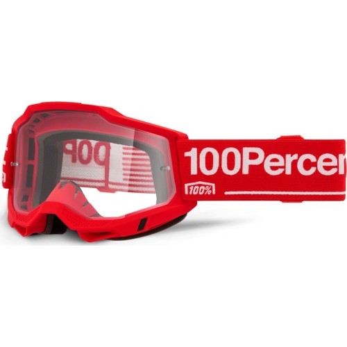 Очки для мотокросса 100% Accuri 2 - Wolg красный, прозрачный плексиглас