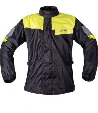 Мотоциклетная дождевая куртка W-TEC Igava – 2-й сорт - Black/Fluo Green
