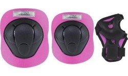 Комплект защиты H210 Nils Extreme - Розово-чёрный