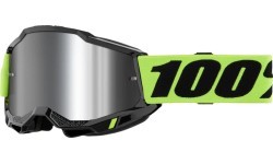 Children’s Motocross Goggles 100% Accuri 2 Junior Mirror - žlutá, zrcadlové stříbrné plexi
