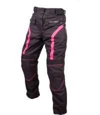 Женские мотоциклетные брюки W-TEC Durmanes Lady - Pink-Black