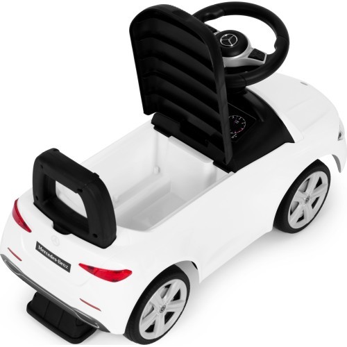 Elektromobilis Mercedes C CLASS, interaktyvus vairas, garsai, baltas