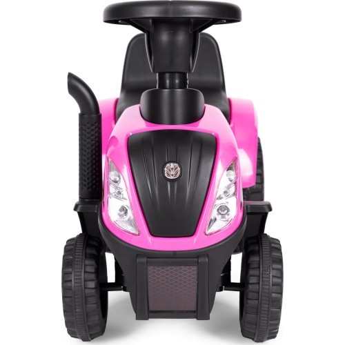 Riding tractor with trailer interactive steering wheel sounds for kids pink